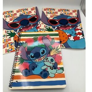 Disney Lilo & Stitch 3pc Stationery Set 1 Subject Notebook 2 Pocket Portfolios